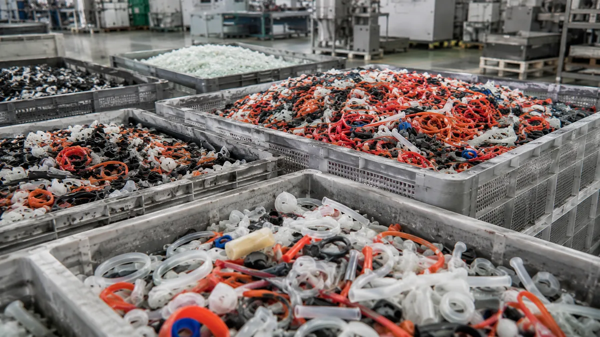 Recovered silicone material versus virgin production
