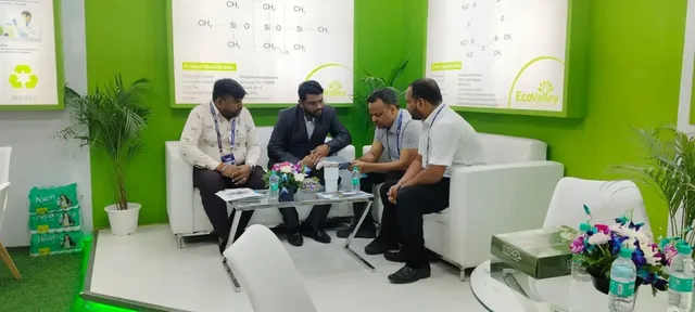 EcoValley booth interior, India Rubber Expo 2026