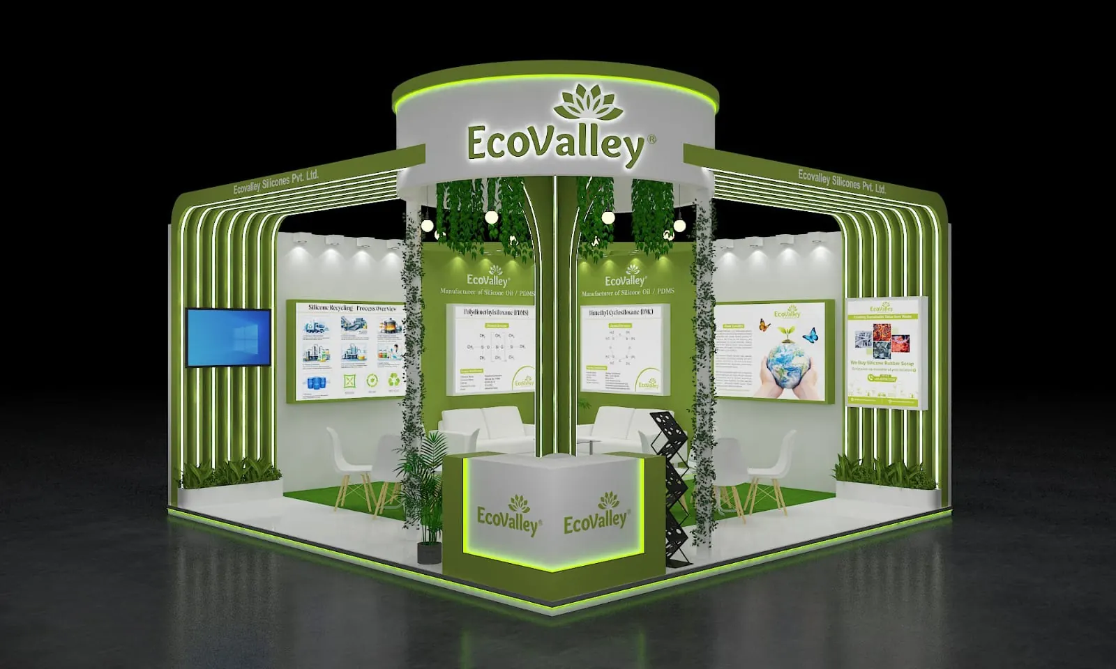 EcoValley booth design at India Rubber Expo 2026
